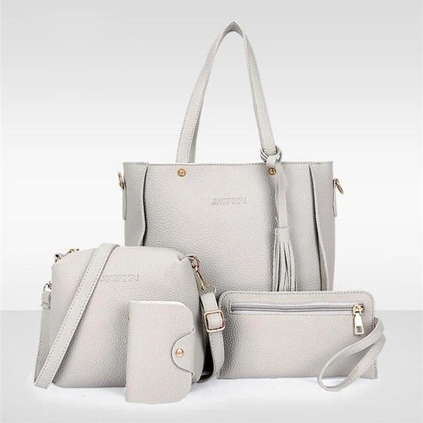 Fyra-delad Handväska Set – Elegant & Praktisk Design