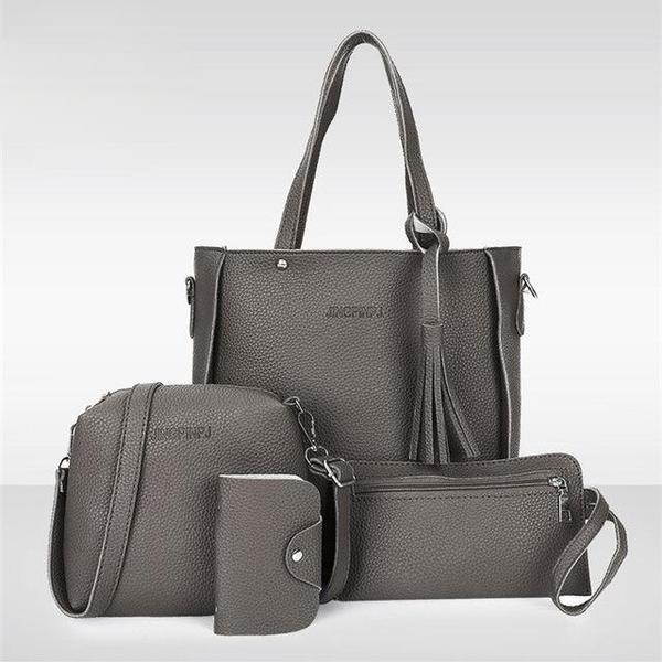 Fyra-delad Handväska Set – Elegant & Praktisk Design