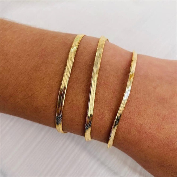 Vida Guld Herringbone Armband