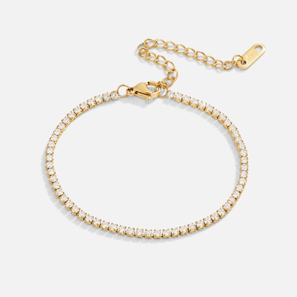 Guld tennisarmband