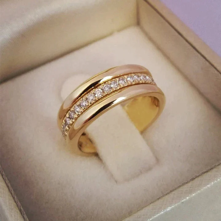 Vintage zirkonia inlagd ring