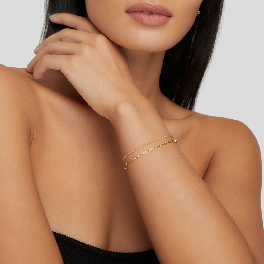 Guld lager armband