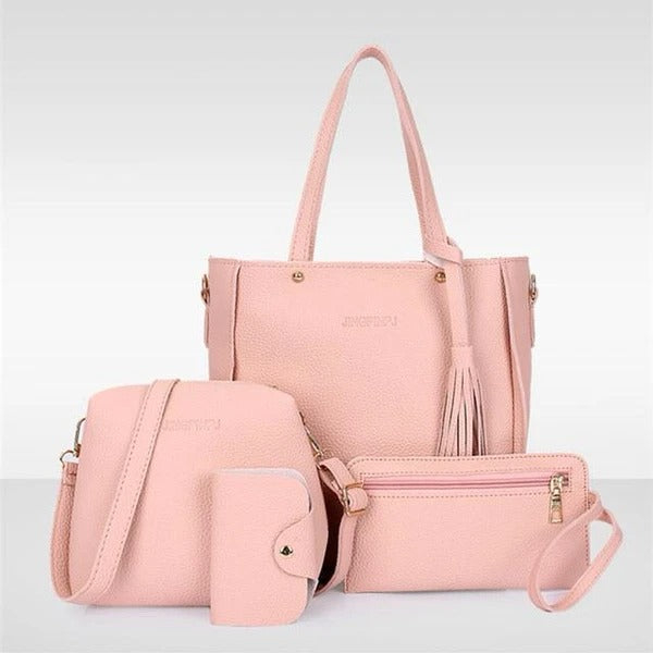 Fyra-delad Handväska Set – Elegant & Praktisk Design