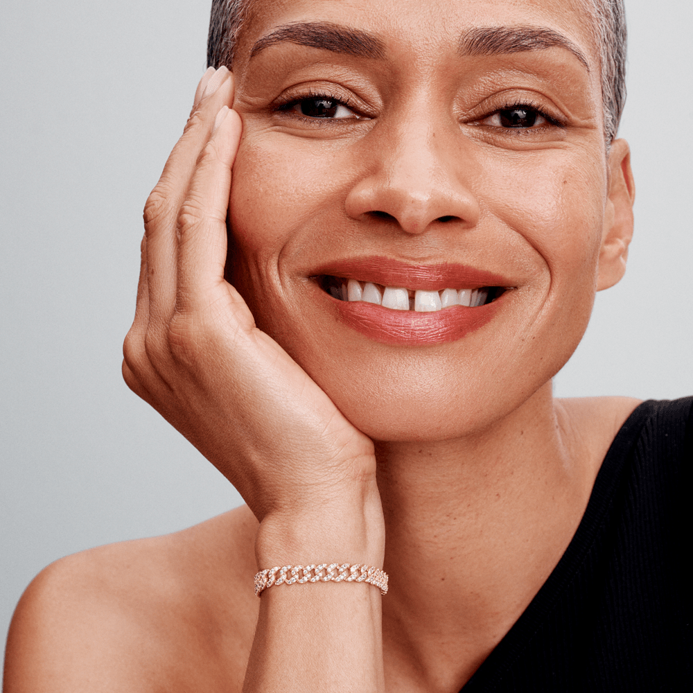 Pave Cuban Armband | Guld