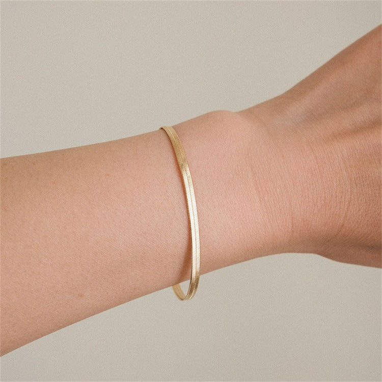 Vida Guld Herringbone Armband