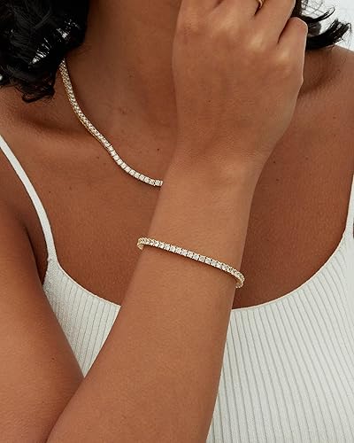Moissanite Tennisarmband | Guld