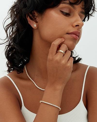 Moissanite Tennisarmband | Guld