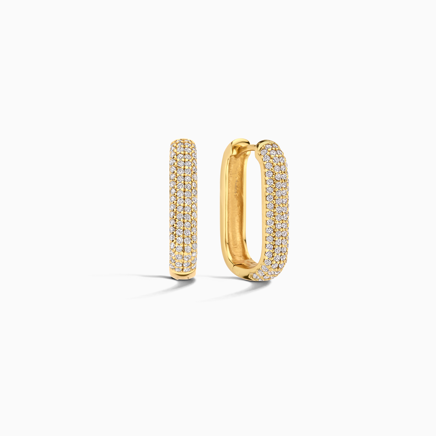 Icon Pavé Hoops | Guld