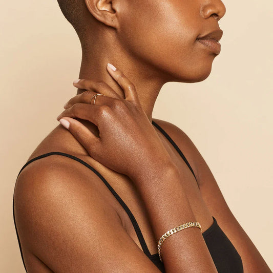 Estate Cuban Bracelet | Guld