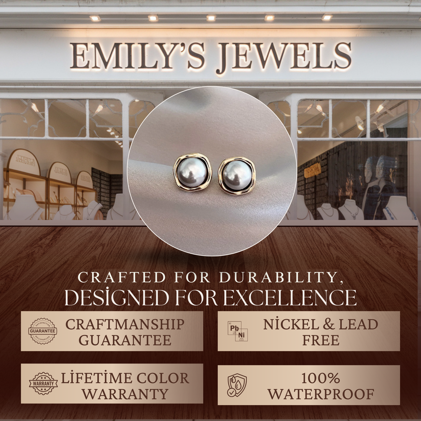 Eleganta vintageörhängen med svarta pärlor