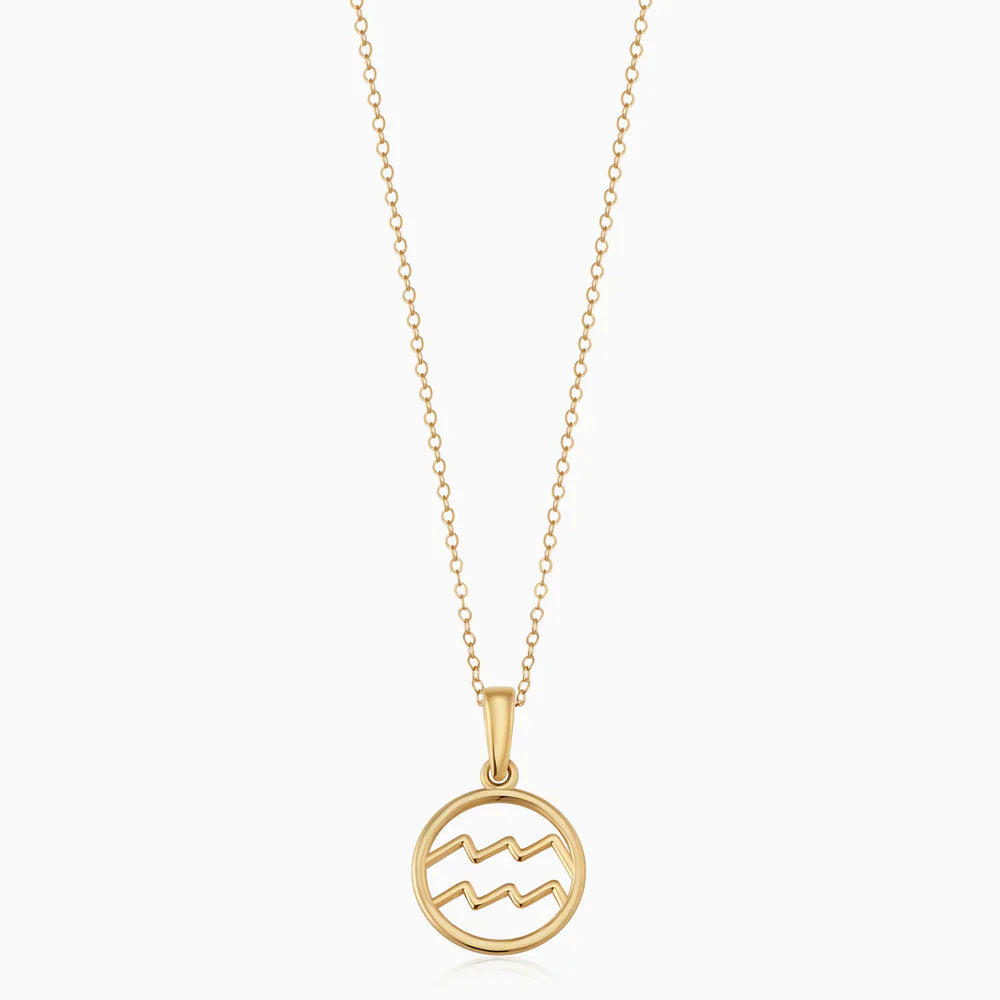 Zodiak tecken halsband | Guld