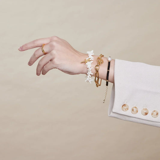 Länk T-Bar Armband | Guld
