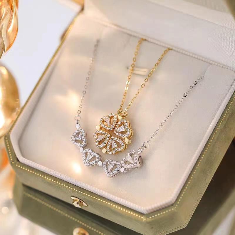 Halsband med kristallhjärta