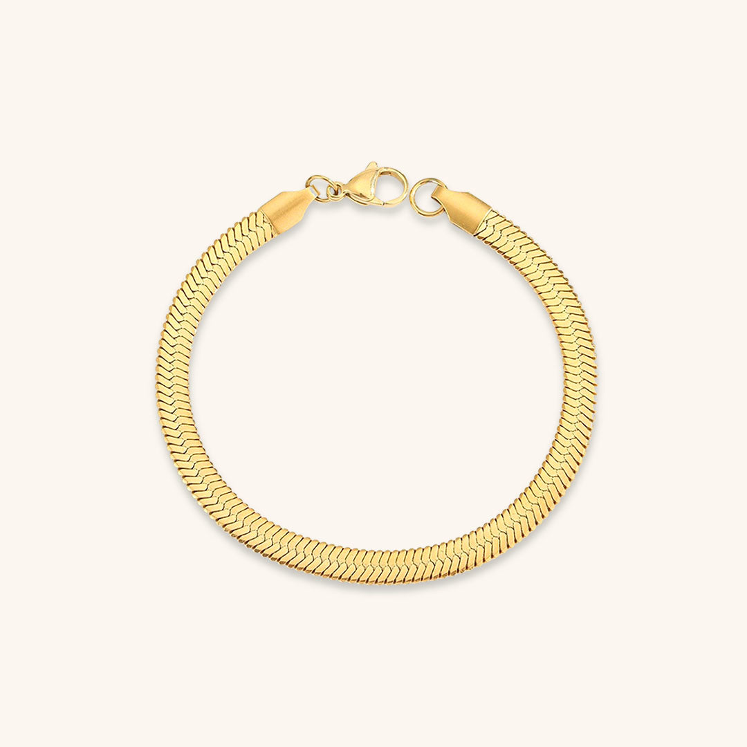 Vida Guld Herringbone Armband
