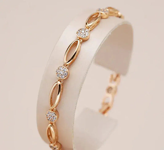 Elegant guld zirconia armband