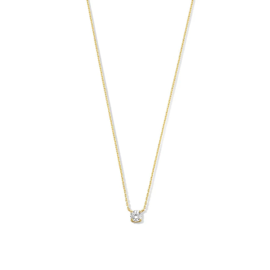 Cléa Moissanite Sten Halsband | Guld