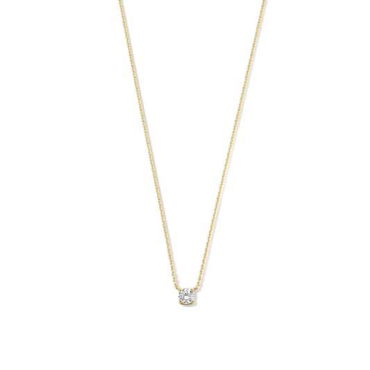 Cléa Moissanite Sten Halsband | Guld