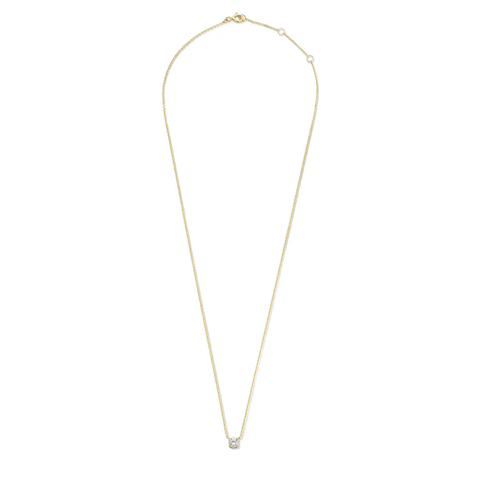 Cléa Moissanite Sten Halsband | Guld