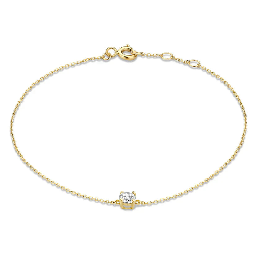 Cléa Moissanite Stenarmband | Guld