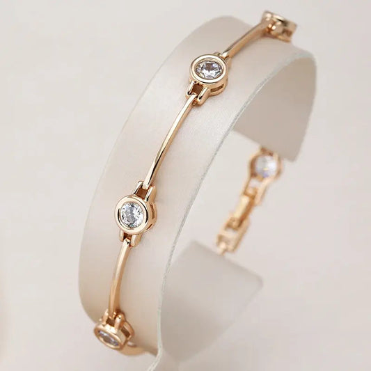 Elegant armband med zirkoner i guld