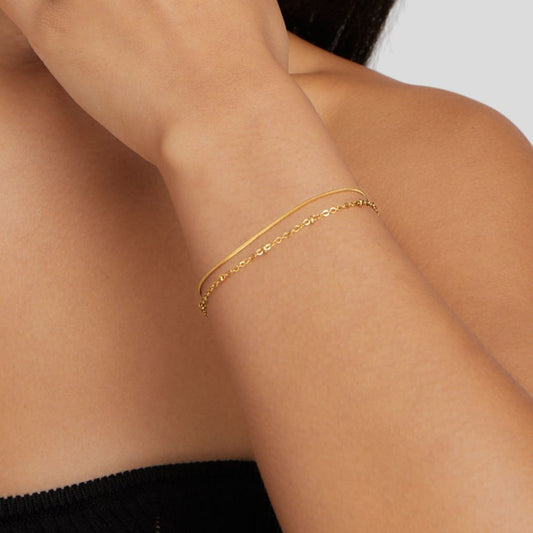 Guld lager armband