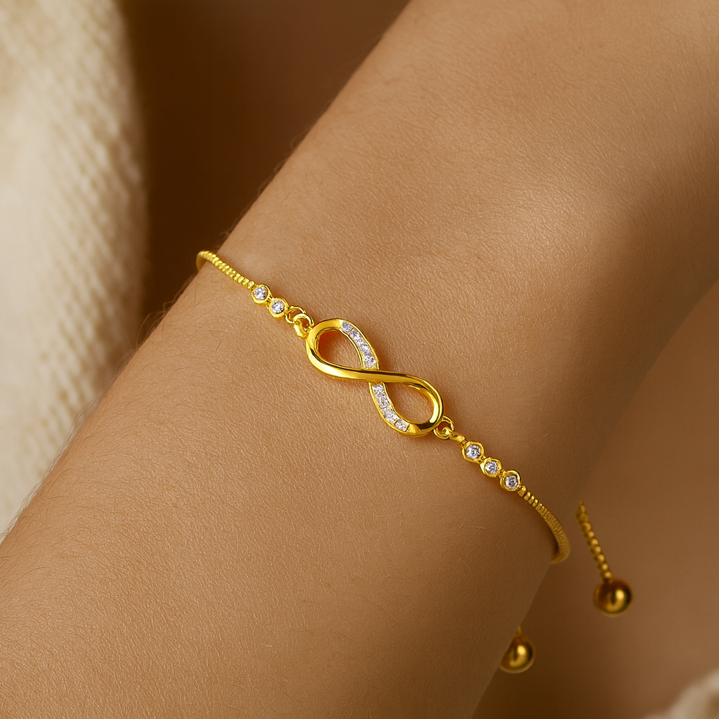 Silverjusterbar Armband med Oändlighetssymbol