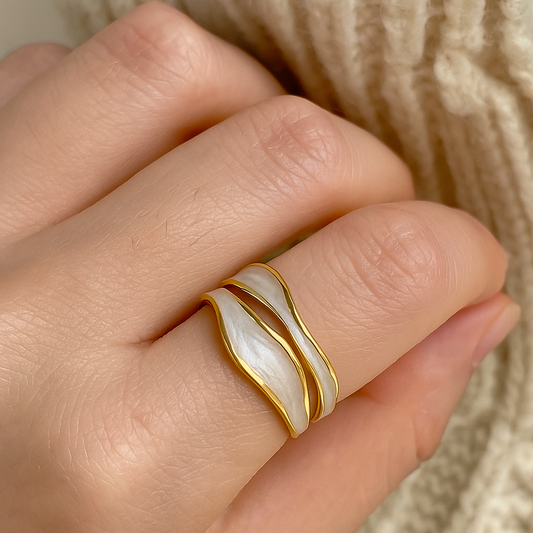 Vintage Vitguldsring